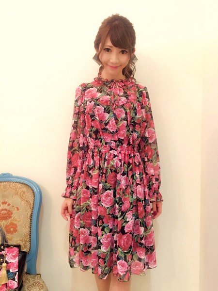 ジーザスディアマンテ・バロックローズシフォンワンピ黒