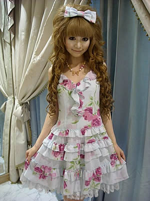 ジーザスディアマンテ　ジャスミンワンピ　プレミアムローズ柄ピンク ジーザスディアマンテ ジャスミンワンピ プレミアムローズ柄ピンク